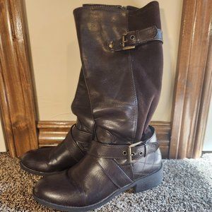 Women's Brown Zip Up Boots-Size 7